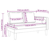Chaise Longue con Cuscini Blu in Tessuto
