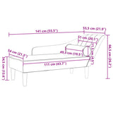 Chaise Longue con Cuscini Verde Scuro in Tessuto