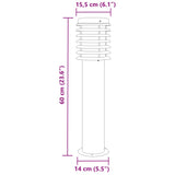 Lampade da Terra per Esterni 3 pz Nere 60 cm in Acciaio Inox