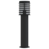 Lampada da Terra per Esterni Nera 60 cm in Acciaio Inox