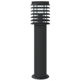 Lampada da Terra per Esterni Sensore Nera 60 cm in Acciaio