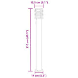 Lampade da Terra per Esterni con Presa 3 pz Nere 110 cm Acciaio
