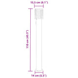 Lampade Terra per Esterni con Presa 3pz Nere 110cm Acciaio Inox