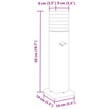 Lampade Terra per Esterni con Sensori 3pz Nere 50cm Alluminio