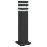 Lampada da Terra per Esterni con Presa Nera 50 cm Alluminio