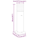 Lampada da Terra per Esterni con Presa Nera 50 cm Alluminio