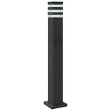 Lampada da Terra per Esterni con Presa Nera 80 cm Alluminio