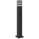 Lampade da Terra per Esterni con Presa 3pz Nere 80 cm Alluminio