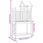 Torre da Gioco con Arrampicata 110,5x52,5x215cm Pino Impregnato