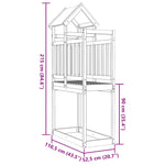 Torre da Gioco 110,5x52,5x215 cm in Legno Massello di Pino