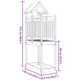 Torre da Gioco 110,5x52,5x215 cm in Legno Massello di Pino