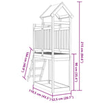 Torre Gioco con Scaletta 110,5x52,5x215cm Legno Massello Pino