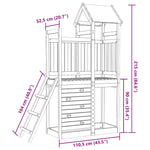 Torre da Gioco con Arrampicata 110,5x52,5x215 cm Massello Pino