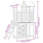 Torre da Gioco con Arrampicata 110,5x52,5x215 cm Abete Douglas