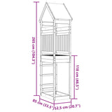 Torre da Gioco 85x52,5x265 cm in Legno Massello di Pino