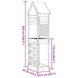 Torre da Gioco con Arrampicata 85x52,5x265 cm Massello Pino