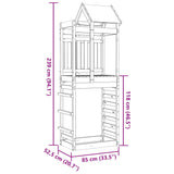 Torre da Gioco con Arrampicata 85x52,5x239 cm Massello Pino