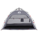 Tenda da Spiaggia 2 Persone Grigio Rilascio Rapido Impermeabile