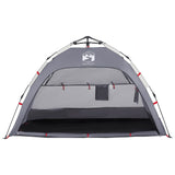 Tenda da Spiaggia 2 Persone Grigio Rilascio Rapido Impermeabile