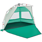 Tenda da Spiaggia 2 Persone Verde Rilascio Rapido Impermeabile