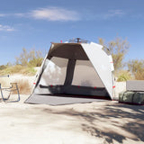 Tenda da Spiaggia 3 Persone Grigio Rilascio Rapido Impermeabile