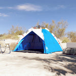 Tenda da Spiaggia 3Persone Azzurro Rilascio Rapido Impermeabile