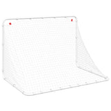 Porta da calcio bianca 122x81x81 cm in acciaio
