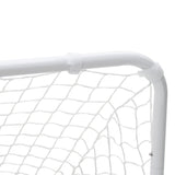 Porta da calcio bianca 122x81x81 cm in acciaio