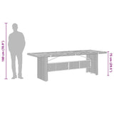 Set da Pranzo da Giardino 11 pz con Cuscini in Polyrattan Nero