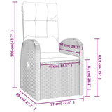 Set da Pranzo da Giardino 11 pz con Cuscini in Polyrattan Nero