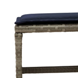 Set da pranzo da giardino da 13 pz con Cuscini in Polyrattan Grigio