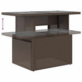 Set Divani da Giardino 6 pz con Cuscini Marrone in Polyrattan