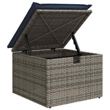 Set Divani da Giardino 6 pz con Cuscini Grigio in Polyrattan