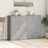 Credenze 2 pz Grigio Cemento 60x31x84 cm in Legno truciolato