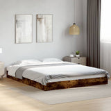 Giroletto senza Materasso Rovere Fumo 160x200 cm in Truciolato