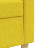 Set di Divani 2 pz con Cuscini Giallo Chiaro in Tessuto