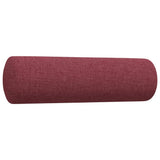 Set di Divani 2 pz con Cuscini Decorativi Rosso Vino in Tessuto