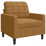 Set di Divani 4 pz con Cuscini Marrone in Velluto