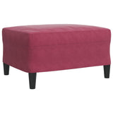 Set di Divani 4 pz con Cuscini e Rinforzi Rosso Vino in Velluto