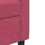 Set di Divani 4 pz con Cuscini e Rinforzi Rosso Vino in Velluto