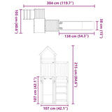 Set da Gioco da Esterno in Legno Massello di Pino