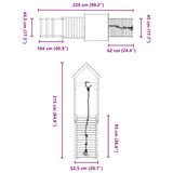 Set da Gioco da Esterno in Legno Massello di Pino