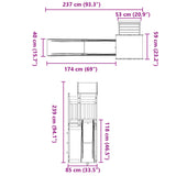 Set da Gioco da Esterno in Legno Massello di Pino