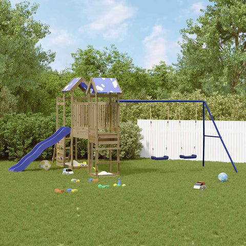 Set da Gioco da Esterno in Legno di Pino Impregnato