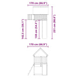 Set da Gioco da Esterno in Legno Massello di Douglas