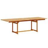 Set Pranzo da Giardino 9pz Legno Massello di Acacia e Textilene