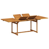 Set Pranzo da Giardino 9pz Legno Massello di Acacia e Textilene