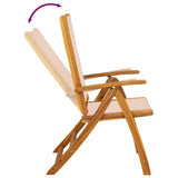 Set Pranzo da Giardino 9pz Legno Massello di Acacia e Textilene