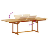 Set Pranzo da Giardino 9pz Legno Massello di Acacia e Textilene