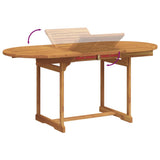 Set Pranzo da Giardino 5pz Legno Massello di Acacia e Textilene